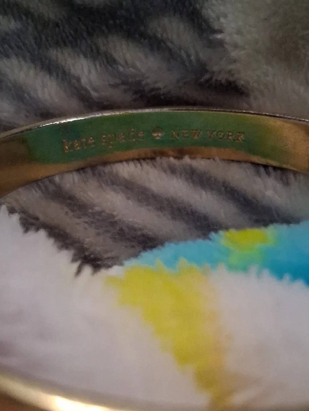 kate spade Gold Tone Engraved Bangle Bracelet - Picture 3 of 6